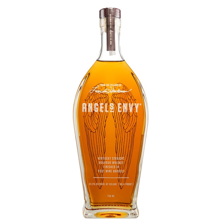 A bottle of Angels Envy Bourbon, available at our Palm Springs liquor store, Perry's.