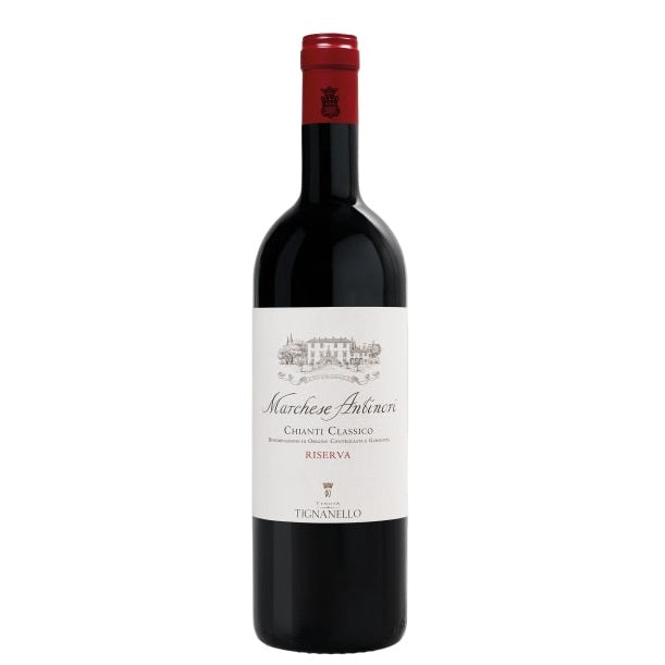 A bottle of Antinori Chianti Clasico, available at our Palm Springs wine store, Perry’s.