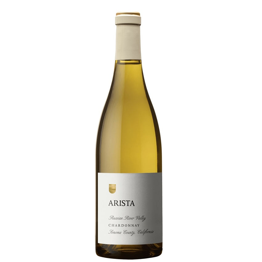 A bottle of Arista Russian River Chardonnay, available at our Palm Springs wine store, Perry's.