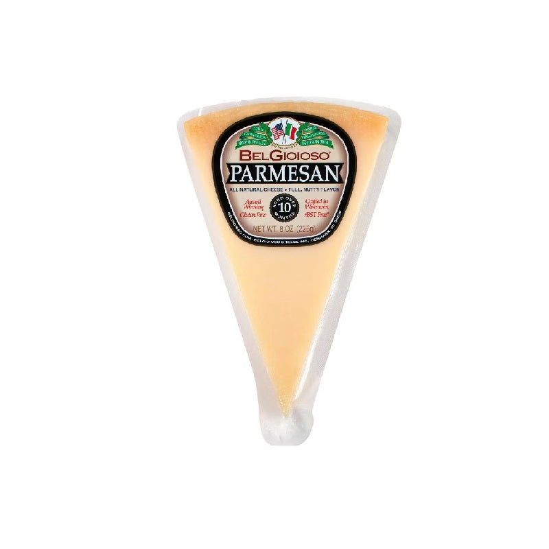 A slice of Belgioso Parmesan, available at our Palm Springs liquor store, Perry's.