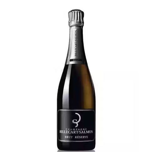 A bottle of Billecart Salmon Brut Reserve Champagne, available at our Palm Springs wine store, Perry's.