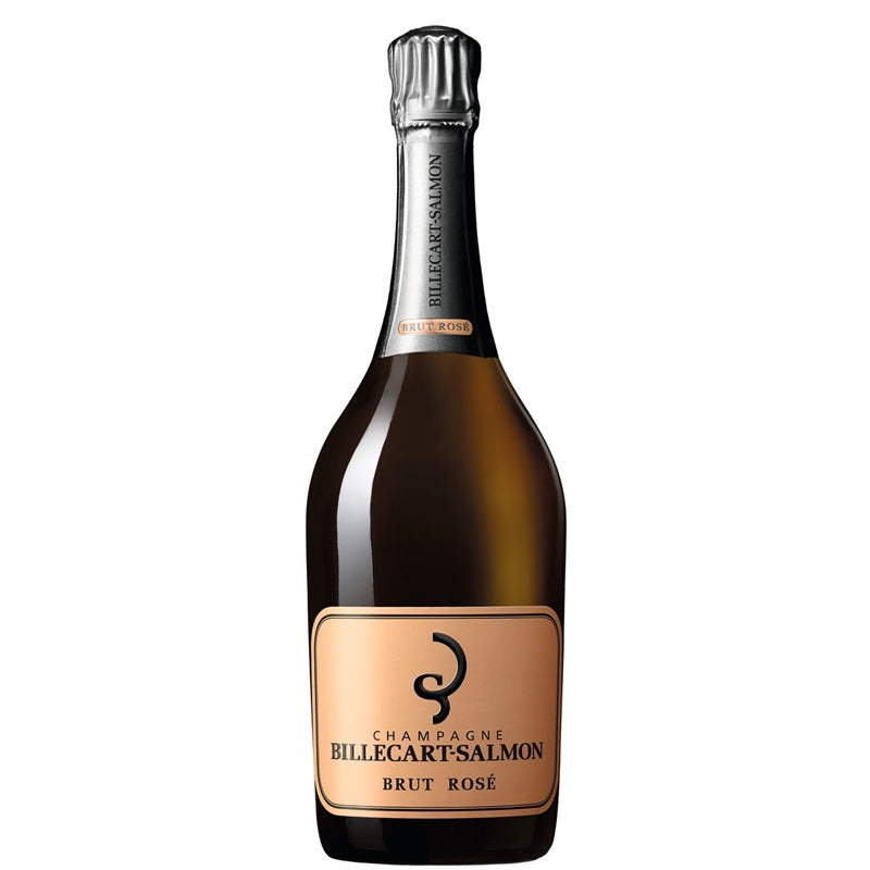 A bottle of Billecart Salmon Rose Champagne, available at our Palm Springs wine store, Perry's