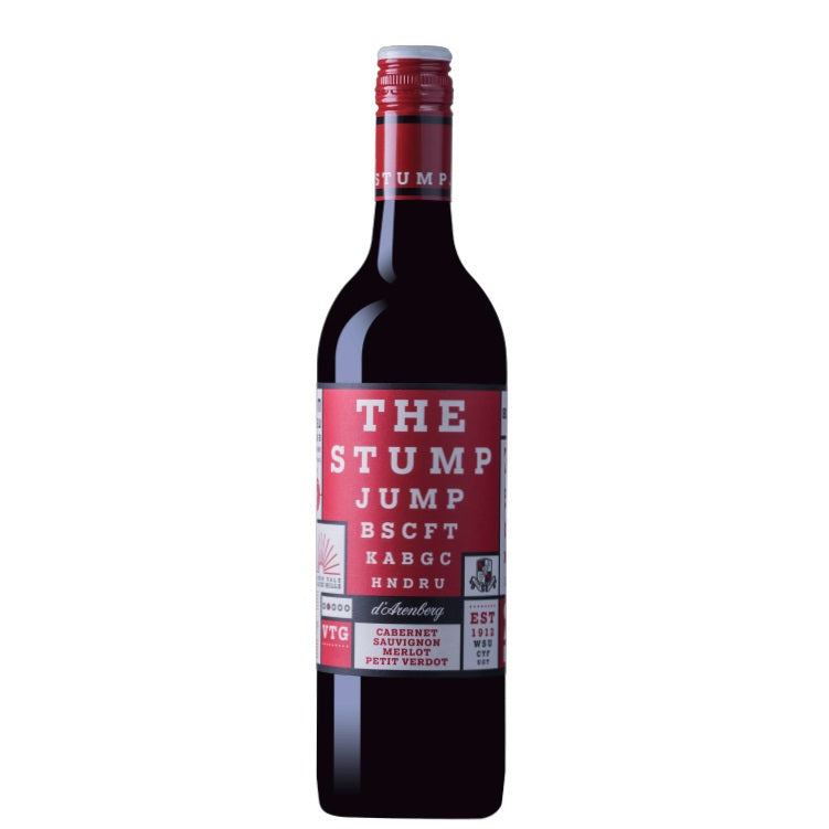 A bottle of The Stump Jump Cabernet Sauvignon blend, available at our Palm Springs wine store, Perry's.