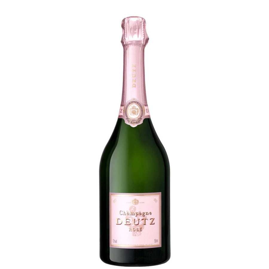 A bottle of Deutz Rose Champagne, available at our Palm Springs wine store, Perry's.