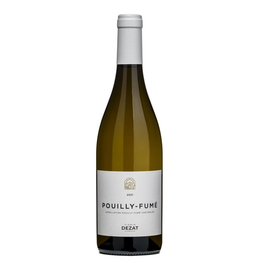 A bottle of Dezat Pouilly Fume, available at our Palm Springs wine store, Perry's.