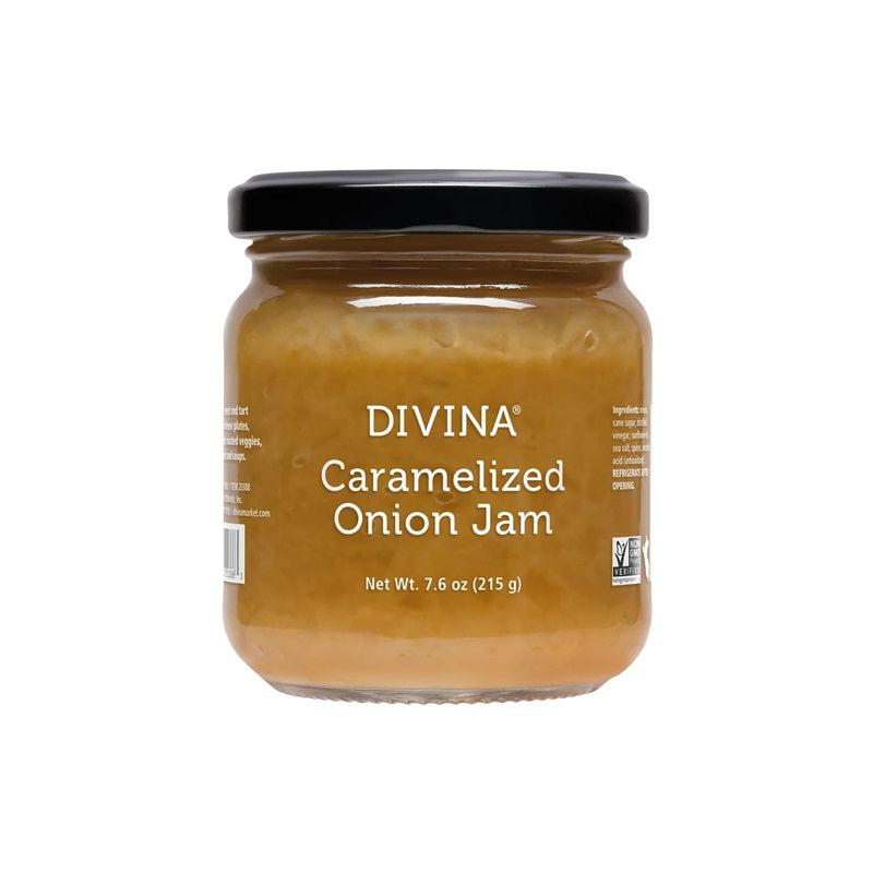 A jar of Divina Onion Jam, available at our Palm Springs wine store, Perry's.