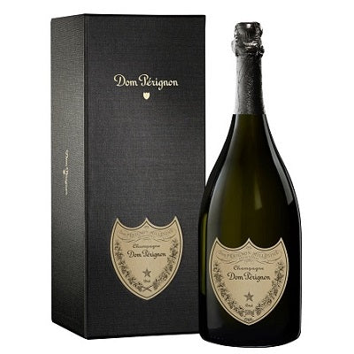 A bottle of Dom Perignon & gift box, available from our Palm Springs wine store, Perry's.