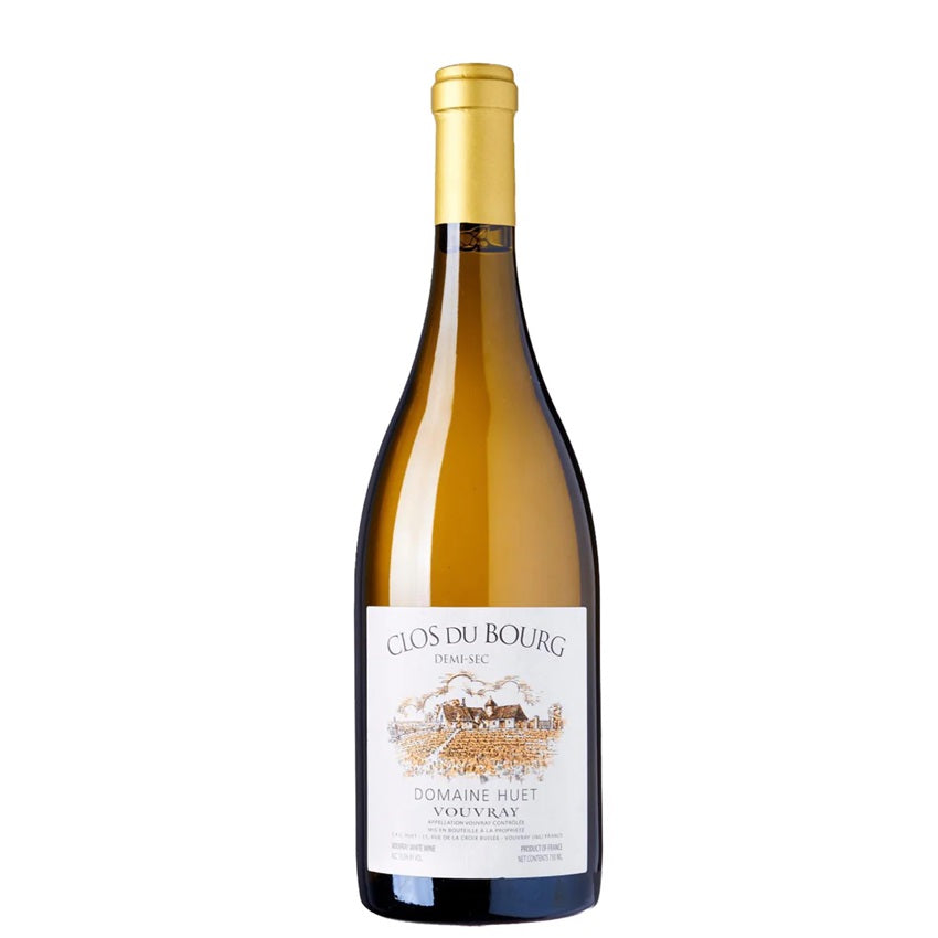 A bottle of Doamine Huet Demi Sec Vouvray, available at our Palm Springs wine store, Perry's.