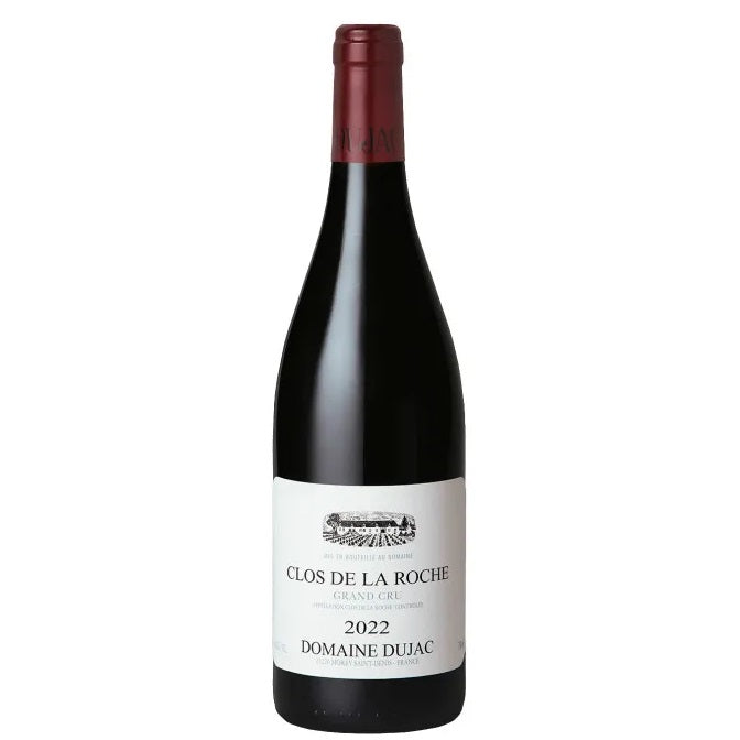 A bottle of Domaine Dujac Clos de La Roche 2022, available at our Palm Springs wine store, Perry's.