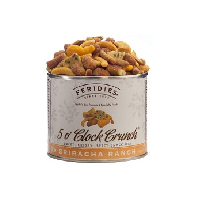 A box of Feridie’s Sriracha Ranch Five O’Clock Crunch, available at our Palm Springs liquor store, Perry's.