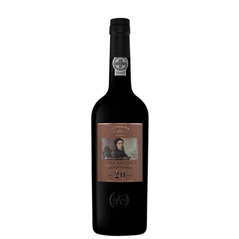 A bottle of Dona Antonia 20 year Tawny Port, available at our Provincetown wine store, Perry's.