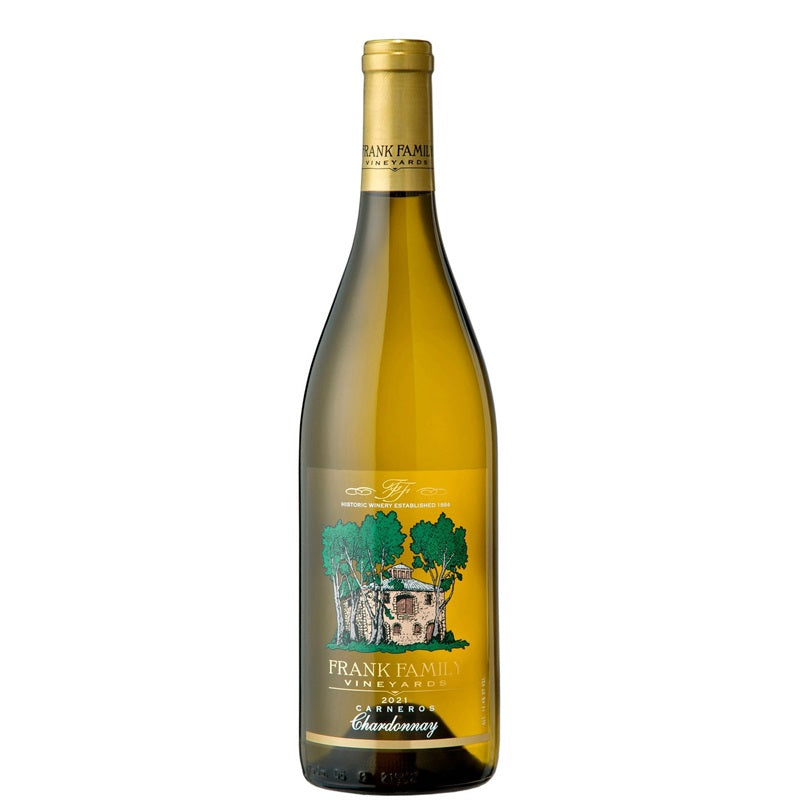 A bottle of Frank Family Chardonnay, available at our Palm Springs wine store, Perry's