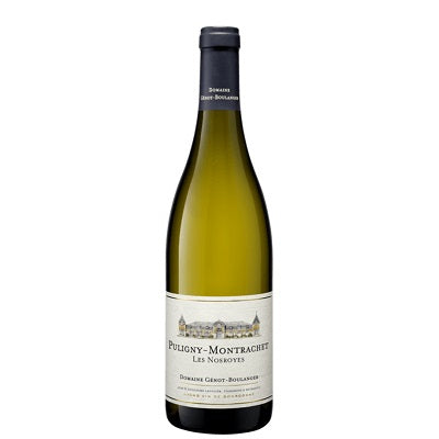 A bottle of Domaine Genot Boulanger Puligny Montrachet, available from our Palm Springs wine store, Perry's