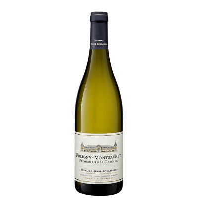 A bottle of Domaine Genot Bpulanger Puligny Montrachet Premier Cru La Garenne, available at our Palm Springs wine store, Perry's