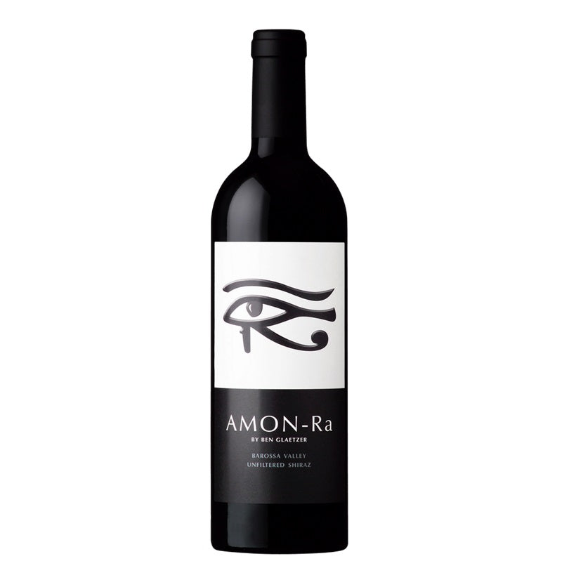 A bottle of Glaetzer Amon-Ra, available at our Palm Springs wine store, Perry's.