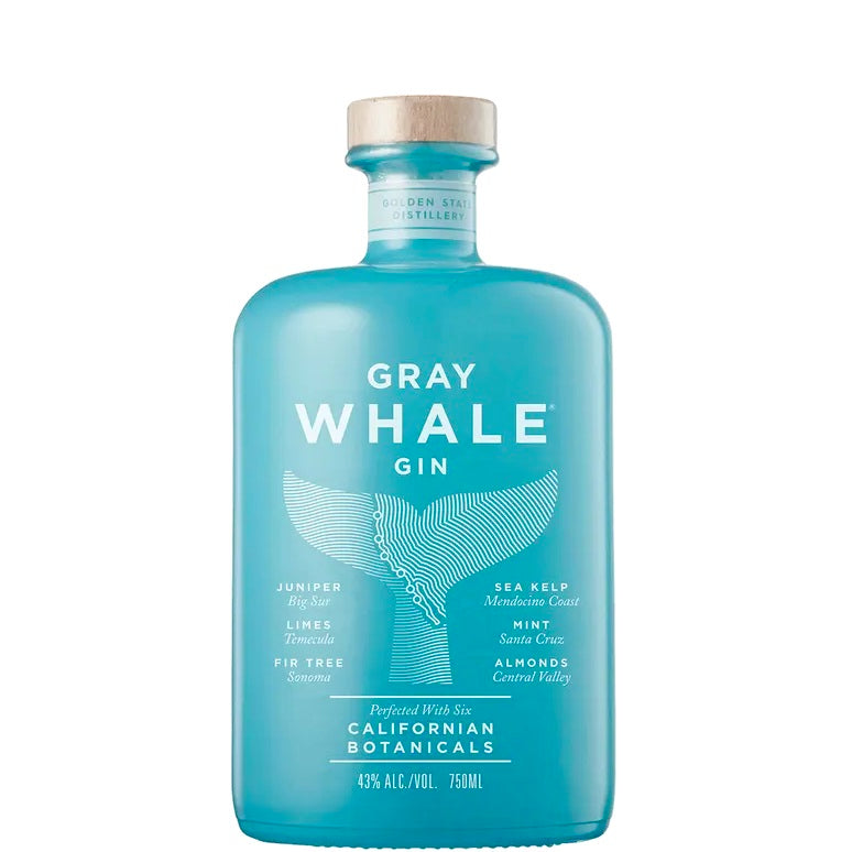 A bottle of Gray Whale gin, available at our Palm Springs liquor store, Perry's.