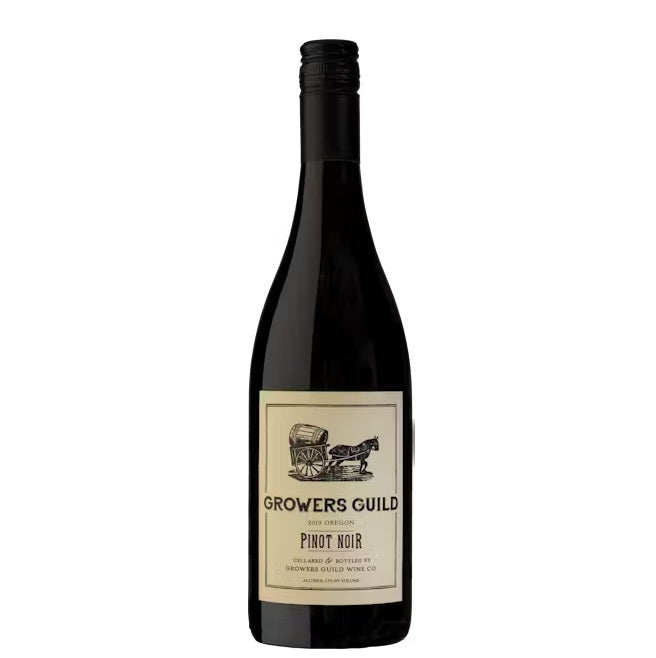 A bottle of Growers Guild Pinot Noir, available at our Palm Springs wine store, Perry's.