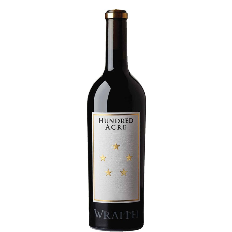 A bottle of Hundred Acre Wraith, available at our Palm Springs wine store, Perry's.