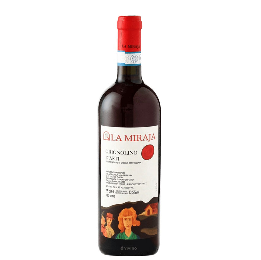 A bottle of La Miraja Grignolino available at our Palm Springs wine store, Perry's.