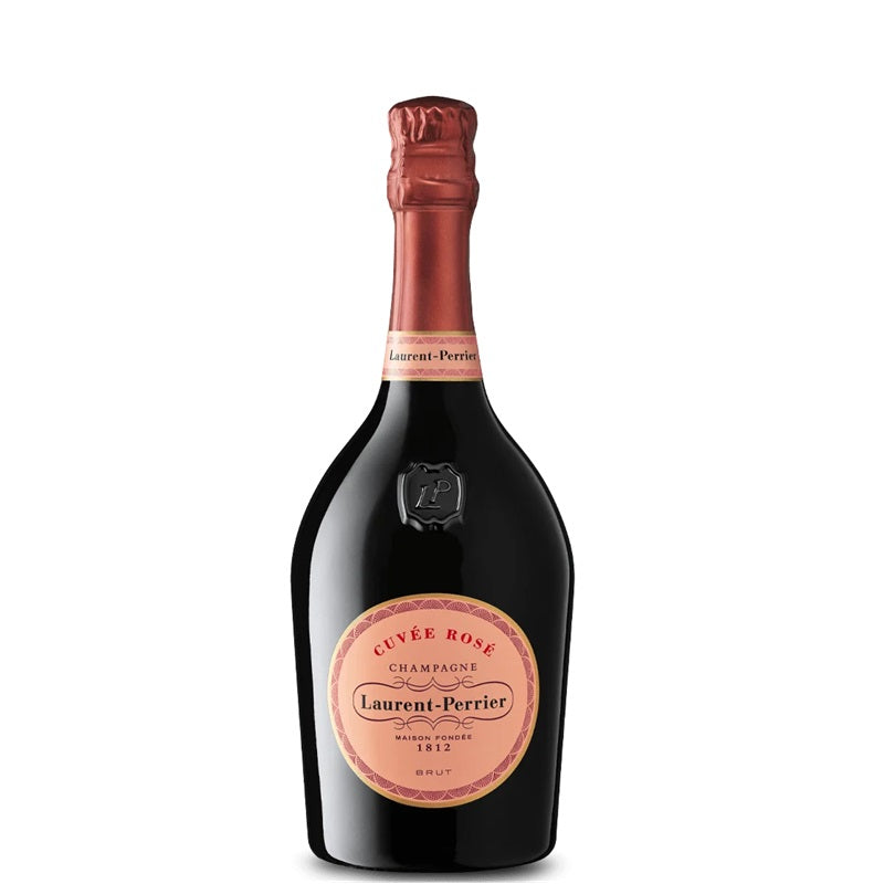 A bottle of Laurent Perrier Rose Champagne, available at our Palm Springs wine store, Perry's.