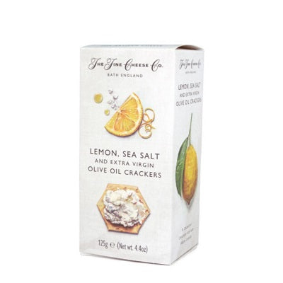 A pack of lemon, sea salt and olive oil crackers, available at our Palm Springs liquor store, Perry's.