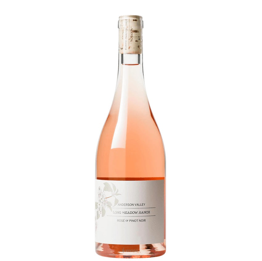 A bottle of Long Meadow Ranch Pinto Noir Rose, available at our Palm Springs wine store, Perry's.