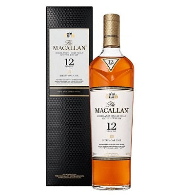 A bottle of Macallan Sherry Oak Cask 12 Year old, available at our Palm Springs liquor store, Perry's.