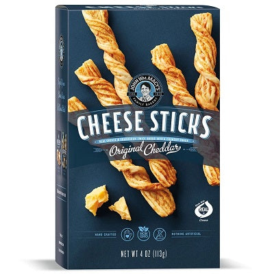 A pack of Macy’s Cheese Sticks, available at our Palm Springs liquor store, Perry's.