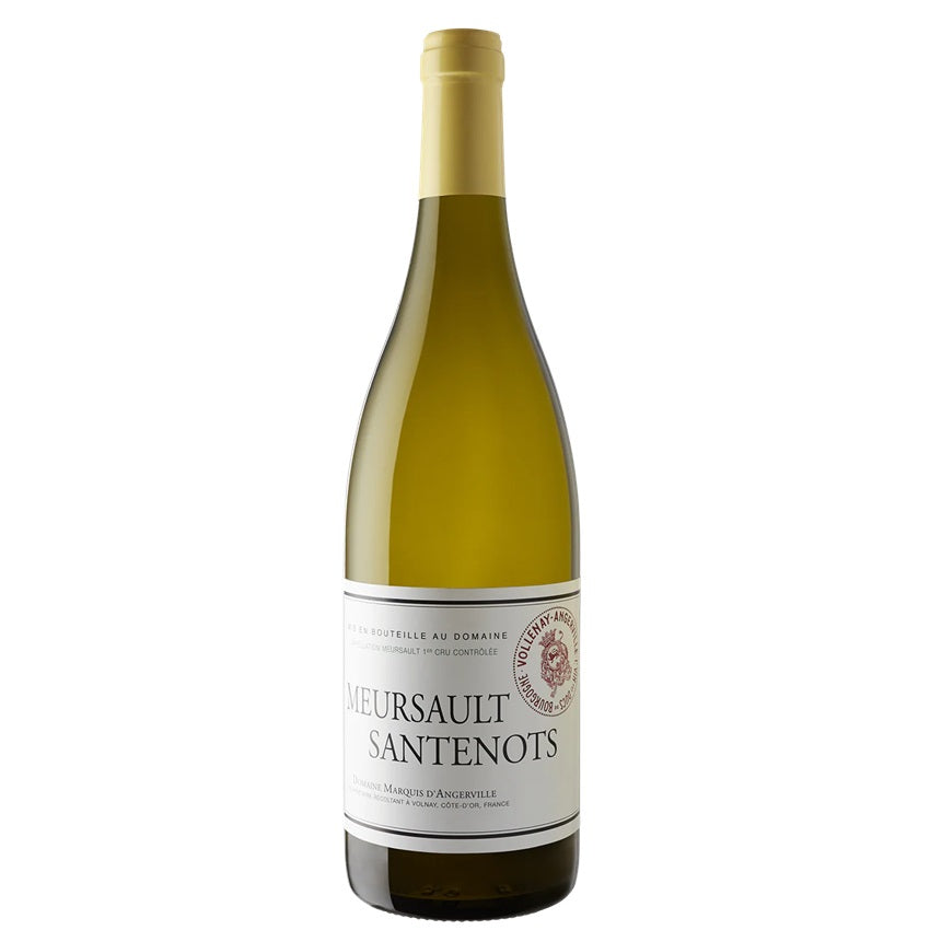 A bottle of Marquis d'Angerville Meursault Santenots, available at our Palm Springs wine store, Perry's.