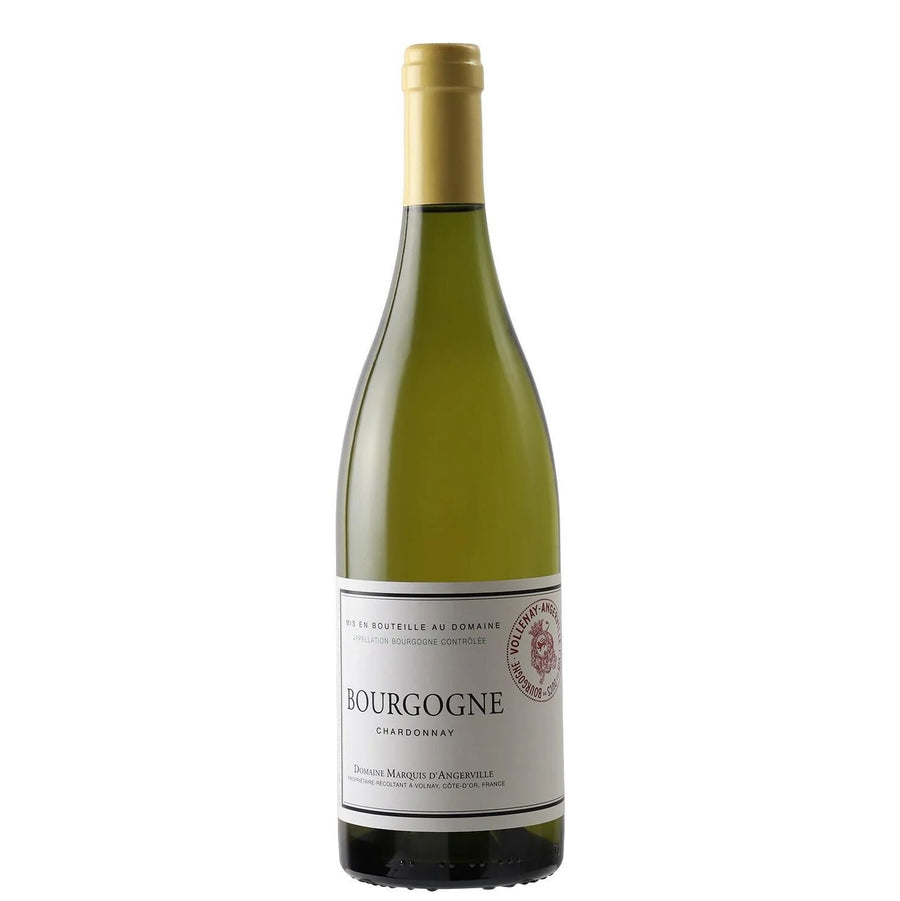 A bottle of Marquis d'Angerville white, available at our Palm Springs wine store, Perry's.