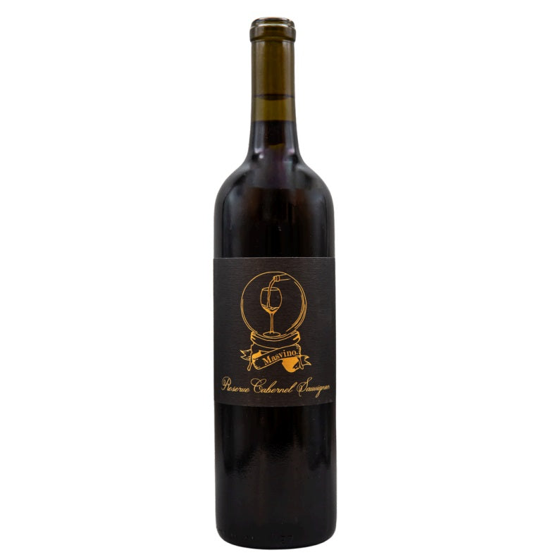 A bottle of Masvino reserve cabernet, available at our Palm Springs wine store, Perry’s.