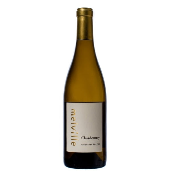 A bottle of Melville Santa Rita Hills Chardonnay, available at our Palm Springs wine store, Perry's.