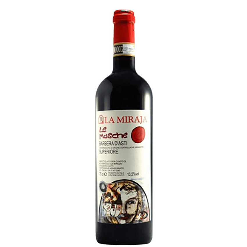 A bottle of La Miraja Barbera, available at our Palm Springs wine store, Perry's.