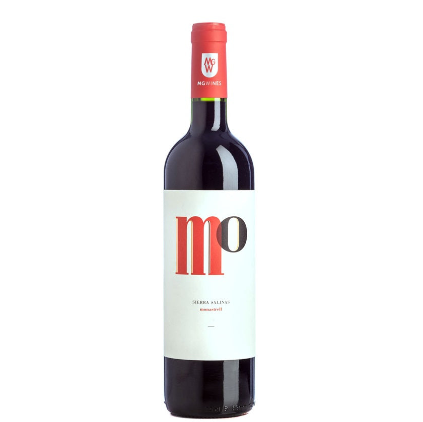 A bottle of Mo Monastrell, available at our Palm Springs wine store, Perry's.