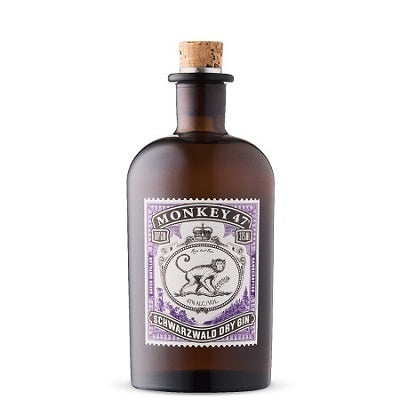 A bottle of Monkey 47 Gin, available at our Palm Springs liquor store, Perry's.