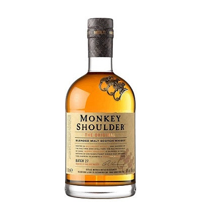 A bottle of Monkey Shoulder Whisky, available at our Palm Springs liquor store, Perry's.