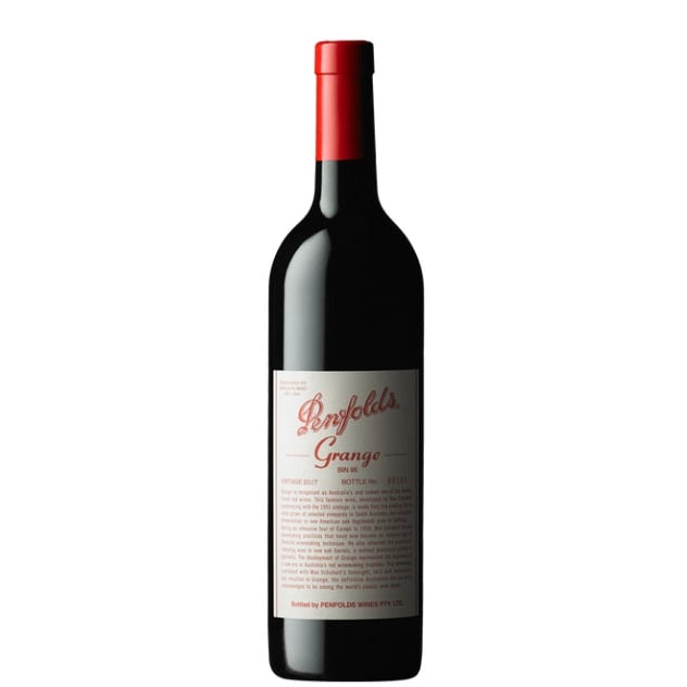 A bottle of Penfolds Grange, available at our Palm Springs wine store, Perry's.