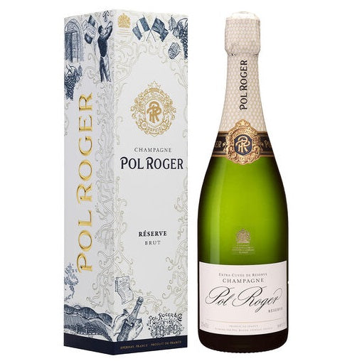 A bottle of Pol Roger Brut Champagne, available at our Palm Springs wine store, Perry's.