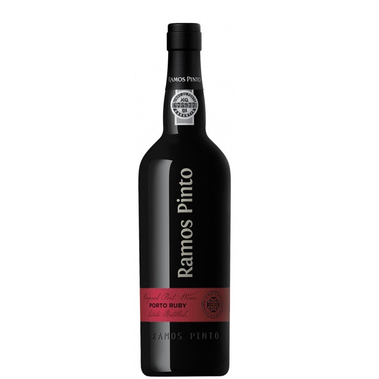 A bottle of Ramos Pinto Ruby Port, available at our Palm Springs wine store, Perry's.