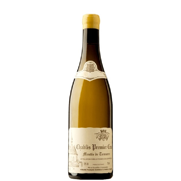 A bottle of Raveneau Montee de Tonnerre Chablis, available at our Palm Springs wine store, Perry's.