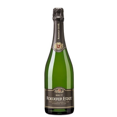 A bottle of Roederer Estate Brut Sparkling, available at our Palm Springs wine store, Perry's.