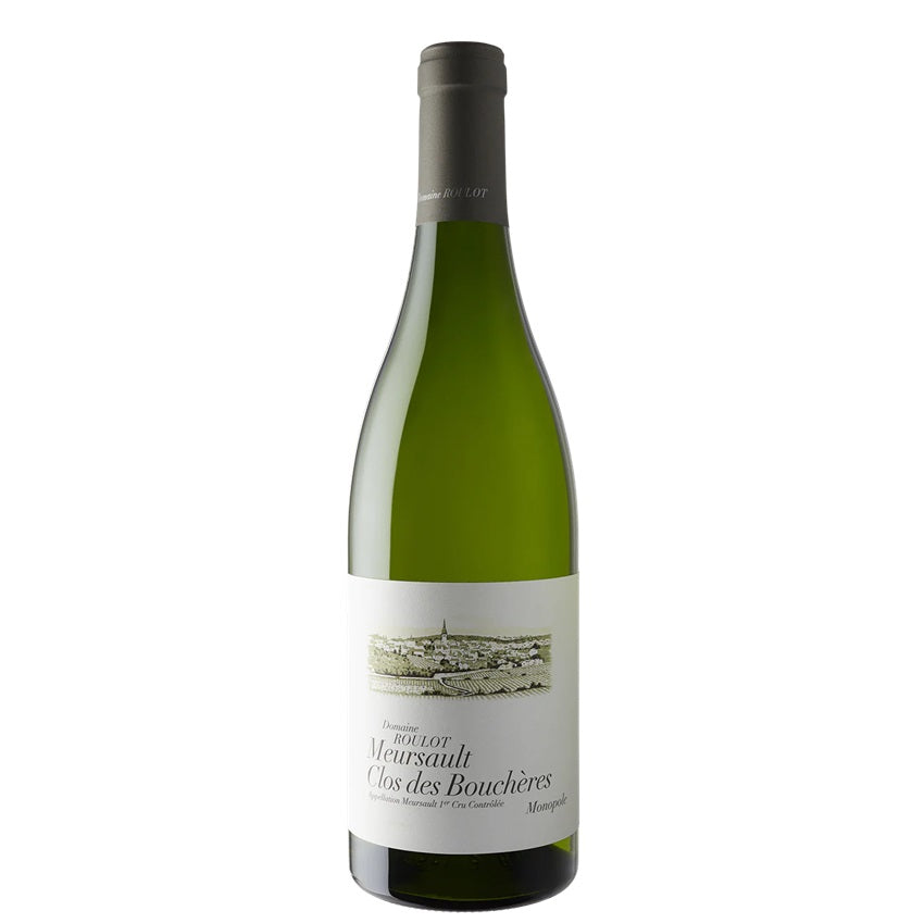 A bottle of Domaine Roulot Clos des Boucheres Meursault, available at our Palm Springs wine store, Perry's.