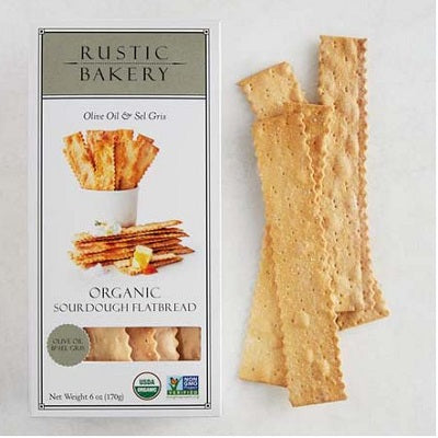 A pack of Rustic Bakery Sourdough Flatbreads, available at our Palm Springs liquor store, Perry's.