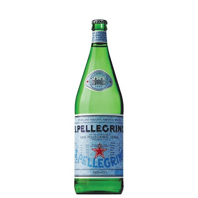 A bottle of San Pellegrino, available at our Palm Springs liquor store, Perry's.