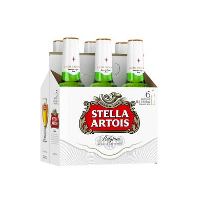 A pack of Stella Artois, available at our Palm Springs liquor store, Perry's.