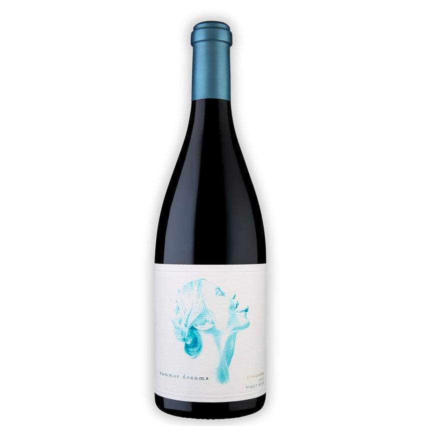 A bottle of Summer Dreams Pinot Noir, available at our Palm Springs wine store, Perry's,