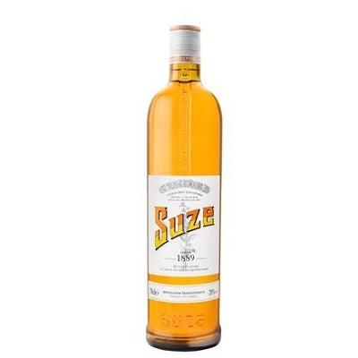 A bottle of Suze, available at our Palm Springs liquor store, Perry's.