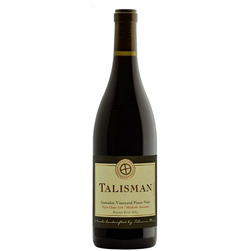 A bottle of Talisman Pinot Noir, available at our Palm Springs wine store, Perry's.