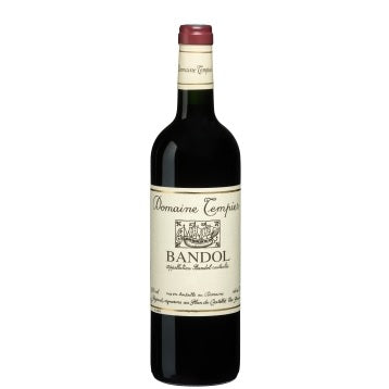 A bottle of Domaine Tempier Bandol Rouge, available at our Palm Springs wine store, Perry's