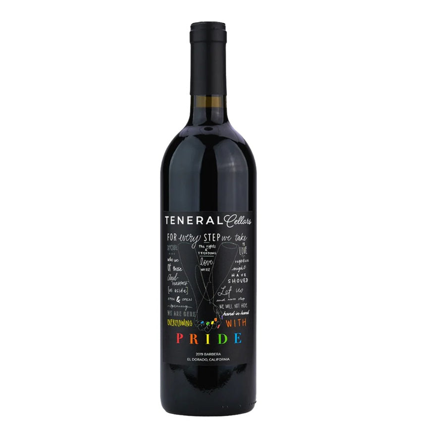 A bottle of Teneral Cellars Barbera, available at our Palm Springs wine store, Perry's.